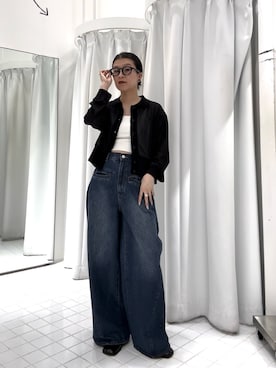 「シアーニット」｜なかさんさん（レディース・156cm）の春コーディネート