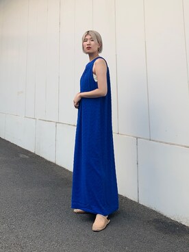2WAYカットジャガードワンピースを使った人気ファッション 