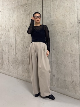 「KBF（ケイビーエフ）のアイテム（トップス）」を使った、なかさんさん（レディース・156cm）の秋コーディネート