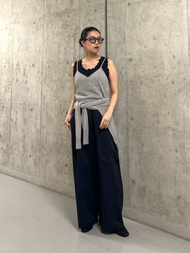 「KBF（ケイビーエフ）のアイテム（タンクトップ）」を使った、なかさんさん（レディース・156cm）の秋コーディネート