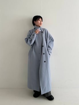 「アイテム（ステンカラーコート）」を使った、なかさんさん（レディース・156cm）の秋コーディネート