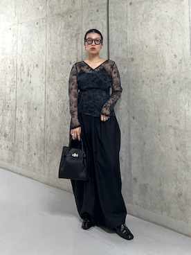 「KBF（ケイビーエフ）のアイテム（セットアップ）」を使った、なかさんさん（レディース・156cm）の秋コーディネート