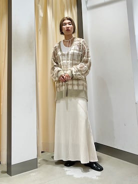 「チェック柄に恋してる」｜「アイテム（その他シューズ）」を使った、なかさんさん（レディース・156cm）の秋コーディネート