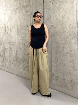 「KBF（ケイビーエフ）のアイテム（タンクトップ）」を使った、なかさんさん（レディース・156cm）の夏コーディネート
