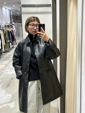 「重ね着ベストシーズン」｜「アイテム（その他アウター）」を使った、なかさんさん（レディース・156cm）の秋コーディネート