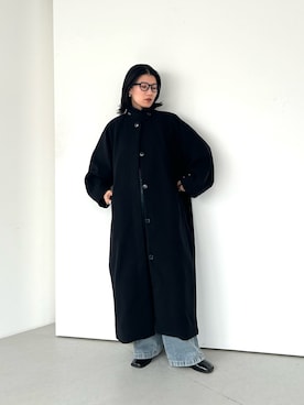 「アイテム（ステンカラーコート）」を使った、なかさんさん（レディース・156cm）の秋コーディネート