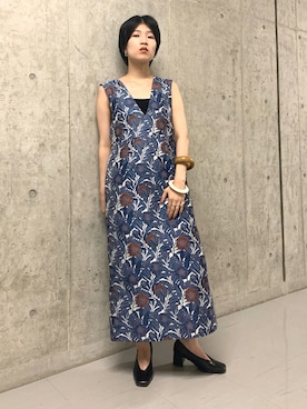 「KBF+」｜「アイテム（ワンピース/ドレス）」を使った、なかさんさん（レディース・156cm）の夏コーディネート