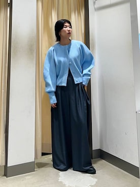 「KBF（ケイビーエフ）のWIDEワイドパンツ（その他パンツ）」を使った、なかさんさん（レディース・156cm）の冬コーディネート