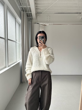 「寒い」｜「アイテム（ジャケット/アウター）」を使った、なかさんさん（レディース・156cm）の冬コーディネート