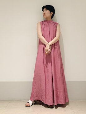 「KBF+」｜「アイテム（ワンピース/ドレス）」を使った、なかさんさん（レディース・156cm）の夏コーディネート