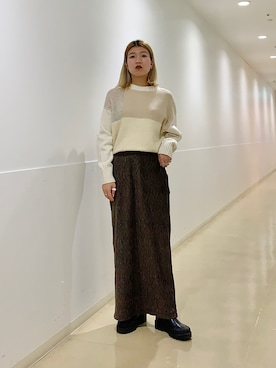 「サイドゴアブーツ」｜なかさんさん（レディース・156cm）の冬コーディネート