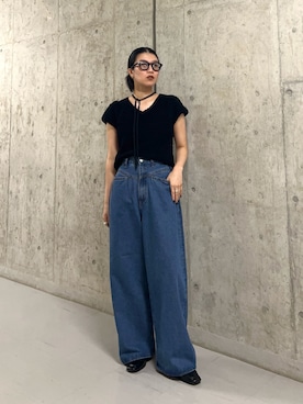 「KBF（ケイビーエフ）のアイテム（パンツ）」を使った、なかさんさん（レディース・156cm）の夏コーディネート