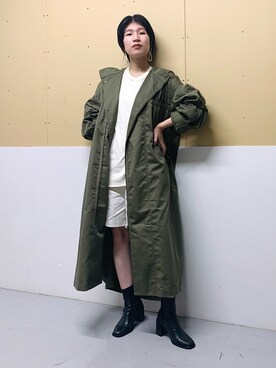「kbf_ootd」｜「アイテム（ミリタリージャケット）」を使った、なかさんさん（レディース・156cm）の秋コーディネート