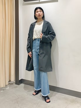 「フレアデニム」｜なかさんさん（レディース・156cm）の春コーディネート