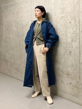 「KBF+（ケービーエフプラス）のアイテム」を使った、なかさんさん（レディース・156cm）の冬コーディネート