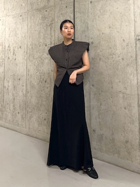 「KBF（ケイビーエフ）のアイテム（スカート）」を使った、なかさんさん（レディース・156cm）の秋コーディネート