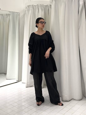 「KBF（ケイビーエフ）のアイテム（パンツ）」を使った、なかさんさん（レディース・156cm）の春コーディネート