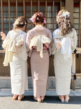 「アイテム（浴衣）」を使った、nemneさん（レディース・156cm）の夏コーディネート