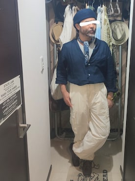 「アイテム（トップス）」を使った、アマタウロスさん（メンズ・169cm・40代）の秋コーディネート