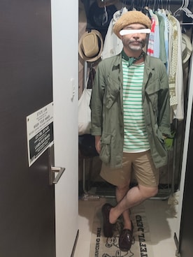 「アイテム（Tシャツ/カットソー）」を使った、アマタウロスさん（メンズ・169cm・40代）の夏コーディネート