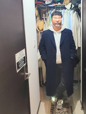 「アイテム（パーカー）」を使った、アマタウロスさん（メンズ・169cm・40代）の冬コーディネート
