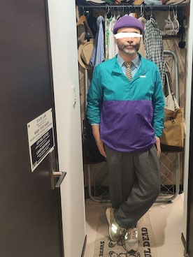「アイテム（ニットキャップ/ビーニー）」を使った、アマタウロスさん（メンズ・169cm・40代）の秋コーディネート