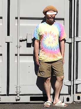 「麦わら帽子」｜アマタウロスさん（メンズ・169cm・40代）の夏コーディネート