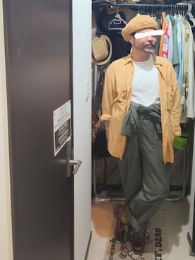 「アイテム（つなぎ/オールインワン）」を使った、アマタウロスさん（メンズ・169cm）の夏コーディネート