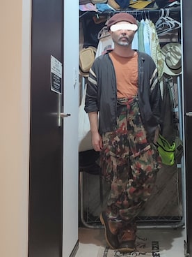 「アイテム（ハンチング/ベレー帽）」を使った、アマタウロスさん（メンズ・169cm）の秋コーディネート