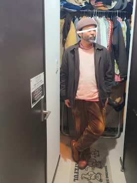 「BEAMS（ビームス）のアイテム（帽子）」を使った、アマタウロスさん（メンズ・169cm）の冬コーディネート
