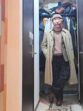 「BURBERRY（バーバリー）のアイテム」を使った、アマタウロスさん（メンズ・169cm）の冬コーディネート