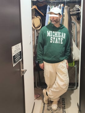 「アイテム（キャップ）」を使った、アマタウロスさん（メンズ・169cm・40代）の秋コーディネート