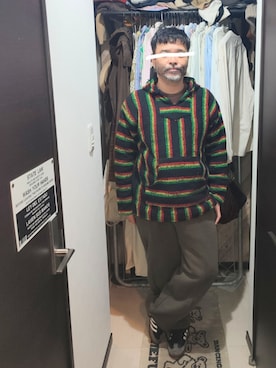 「アイテム（パーカー）」を使った、アマタウロスさん（メンズ・169cm・40代）の冬コーディネート