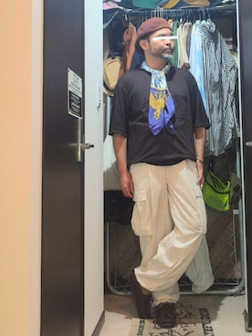 「アイテム（ハンチング/ベレー帽）」を使った、アマタウロスさん（メンズ・169cm・40代）の秋コーディネート
