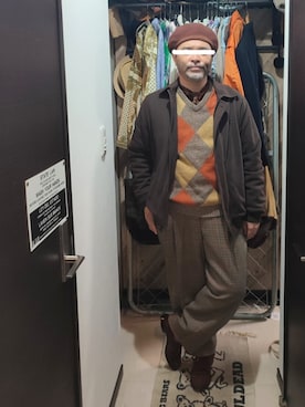 「アイテム（ネクタイ）」を使った、アマタウロスさん（メンズ・169cm）の秋コーディネート