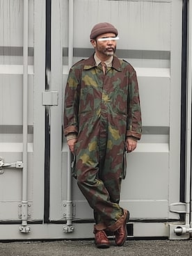 「アイテム（ニットキャップ/ビーニー）」を使った、アマタウロスさん（メンズ・169cm）の秋コーディネート