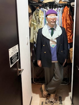 「アイテム（その他アウター）」を使った、アマタウロスさん（メンズ・169cm）の秋コーディネート