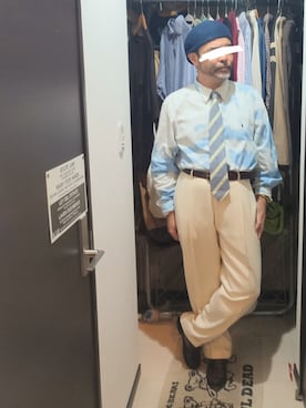「アイテム（ハンチング/ベレー帽）」を使った、アマタウロスさん（メンズ・169cm）の秋コーディネート
