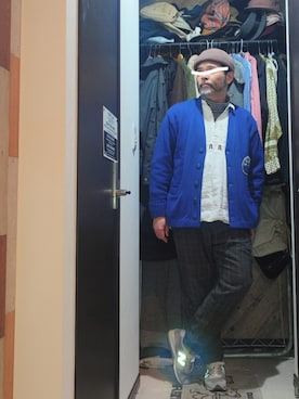 「BEAMS（ビームス）のアイテム（帽子）」を使った、アマタウロスさん（メンズ・169cm）の冬コーディネート