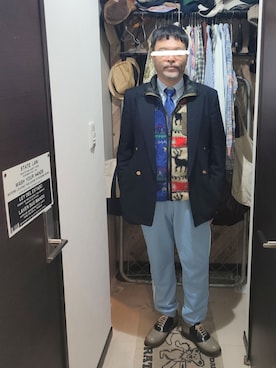 「アイテム（テーラードジャケット）」を使った、アマタウロスさん（メンズ・169cm・40代）の冬コーディネート