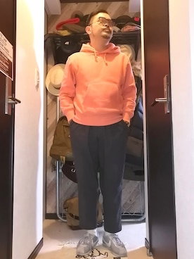 「And A（アンドエー）のアイテム（パンツ）」を使った、アマタウロスさん（メンズ・169cm）の冬コーディネート