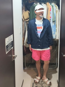 「アイテム（キャップ）」を使った、アマタウロスさん（メンズ・169cm・40代）の夏コーディネート