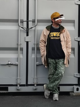 「CA4LA（カシラ）のアイテム」を使った、アマタウロスさん（メンズ・169cm）の冬コーディネート