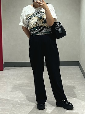 「GLOBAL WORK（グローバルワーク）のアイテム」を使った、マイコさん（レディース・152cm）の秋コーディネート