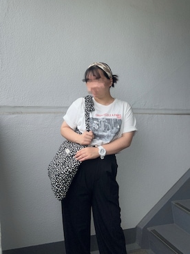 「tiny tiny（ティニーティニー）のアイテム」を使った、マイコさん（レディース・152cm）の夏コーディネート