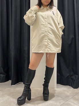 「BACK TO THE FIELD（バック トゥー ザ フィールド）のアイテム（その他アウター）」を使った、ritoさん（レディース・154cm）の秋コーディネート