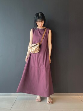 ワンピースを使った ワインレッド の人気ファッションコーディネート Wear