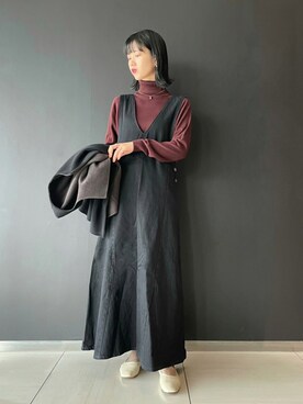 ジャケット アウターを使った デニムワンピース の人気ファッションコーディネート Wear