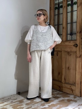 「アイテム（スウェットパンツ）」を使った、erikaさん（レディース・147cm）の夏コーディネート