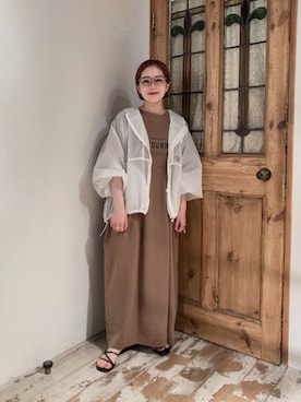 「PUAL CE CIN（ピュアルセシン）のアイテム（マウンテンパーカー）」を使った、erikaさん（レディース・147cm）の夏コーディネート